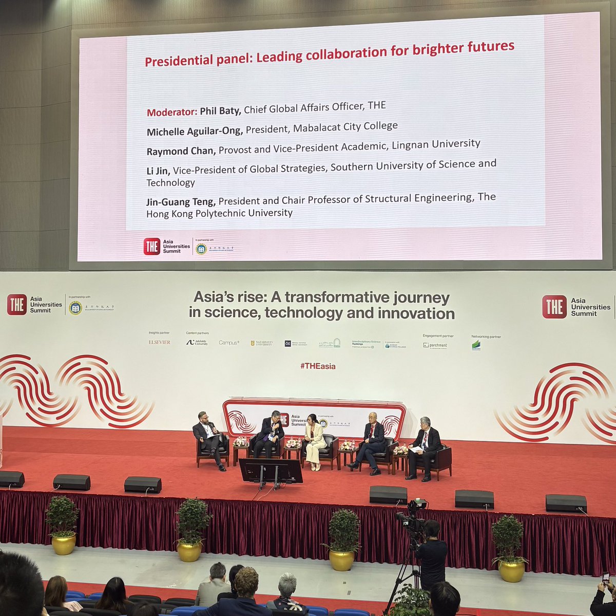 Our final session for the year’s THE Asia University Summit is the Presidential panel: Leading collaboration for brighter futures! 

We are joined by regional leaders who are discussing partnerships beyond the summit, which will pave the way towards a brighter future! 

#THEasia