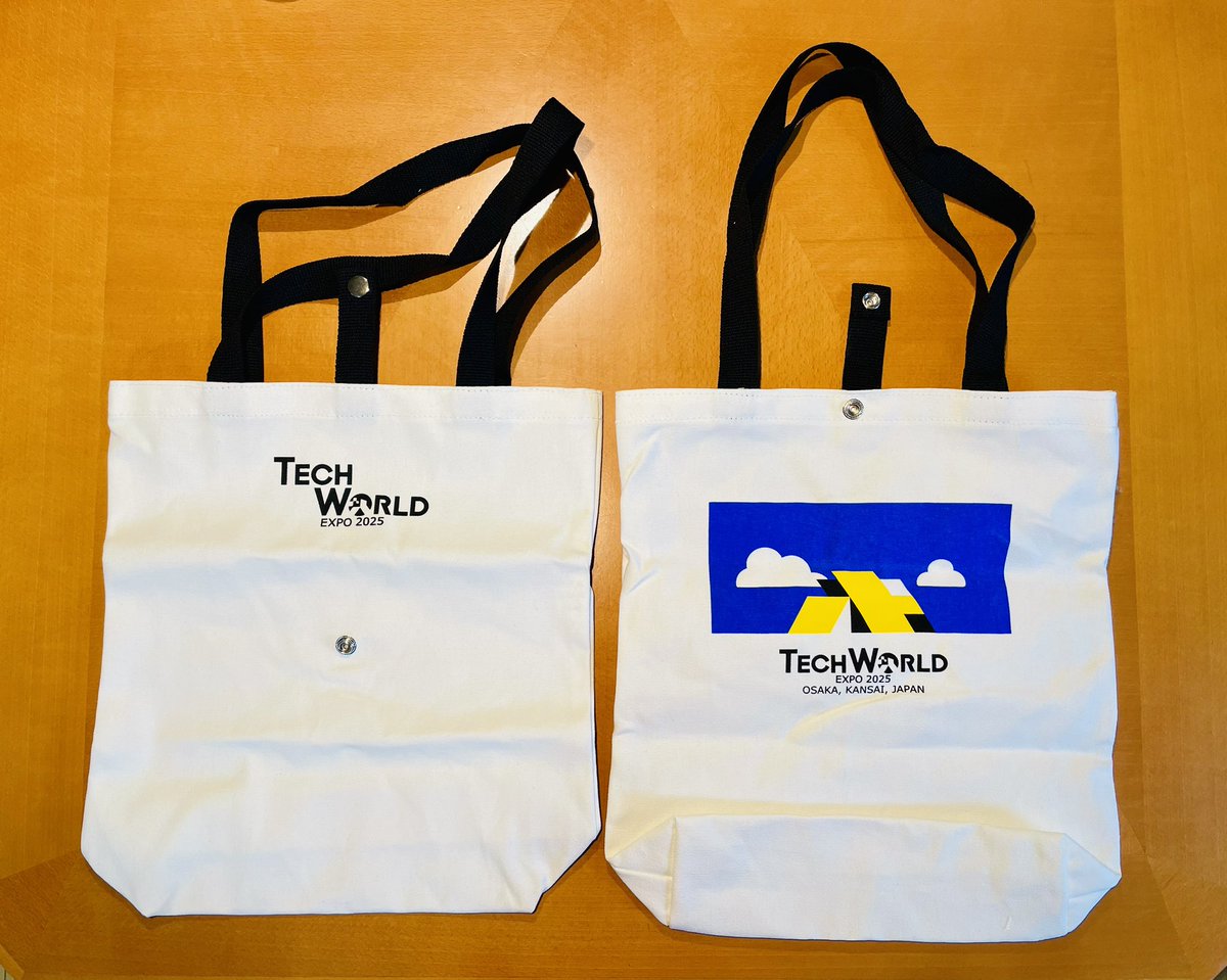 開幕日にTECH WORLDでもらったエコバッグ可愛い✨ いいお土産になり