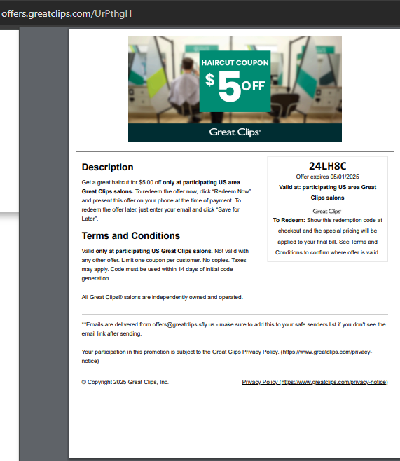 Get Great Discount On Haircut. Use Best Great Clips Coupons May 2025 &amp; Get up to $9.99 Off On haircut. 
promorecharge.com/coupon/8-99-gr…
#GreatClipsCoupons2025 #GreatClipsPrintablecoupons #greatclipscouponsmay2025