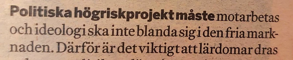 Mattias Goldmann (@mattiasgoldmann) on Twitter photo "Politiska högriskprojekt mÄste motarbetas och ideologi ska inte blanda sig i den fria marknaden."
Tobias Andersson <a href="/sdriks/">Sverigedemokraterna</a> <a href="/dagensindustri/">Dagens industri</a>
Appliceras med fördel pÄ energipolitiken och de planekonomiska tankarna om obegrÀnsat tak för finansiering av ny kÀrnkraft. "Politiska högriskprojekt mÄste motarbetas och ideologi ska inte blanda sig i den fria marknaden."
Tobias Andersson <a href="/sdriks/">Sverigedemokraterna</a> <a href="/dagensindustri/">Dagens industri</a>
Appliceras med fördel pÄ energipolitiken och de planekonomiska tankarna om obegrÀnsat tak för finansiering av ny kÀrnkraft.