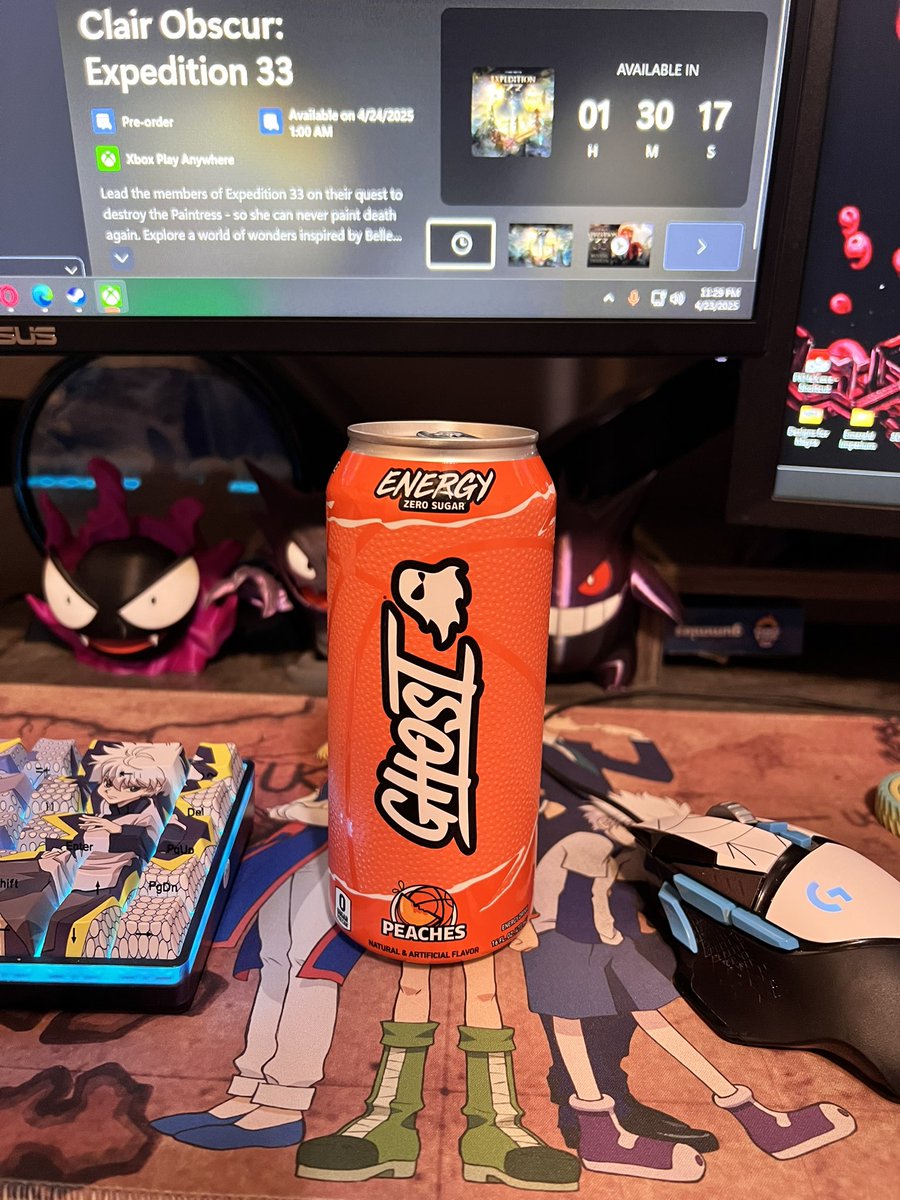 Finally found the elusive <a href="/GhostLifestyle/">GHOST</a> Peaches in the wild. Just in time for some <a href="/expedition33/">Clair Obscur: Expedition 33</a>.