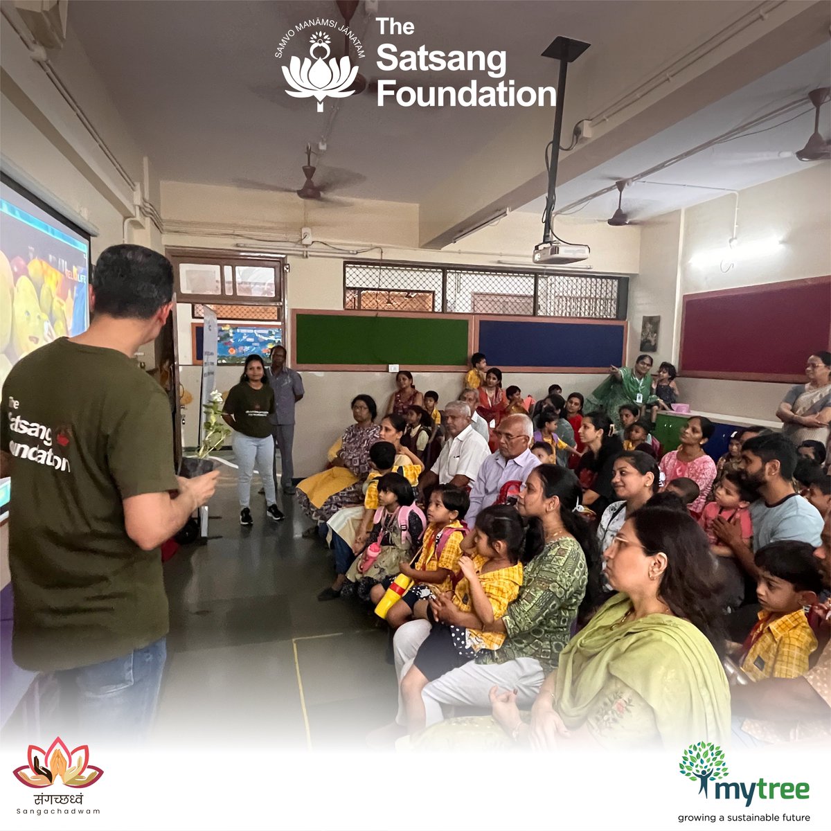 SatsangTweets's tweet photo. 4 April:The #MyTreeAcademy's inaugural session at #IESBhandupSchool engaged 30 children, their parents & teachers in soil-less planting; connecting with Nature.
Please support #MyTree at this link https://t.co/0746Eypi3q.
To know more,write to connect@satsang-foundation.org. https://t.co/2vN6Zi7N70