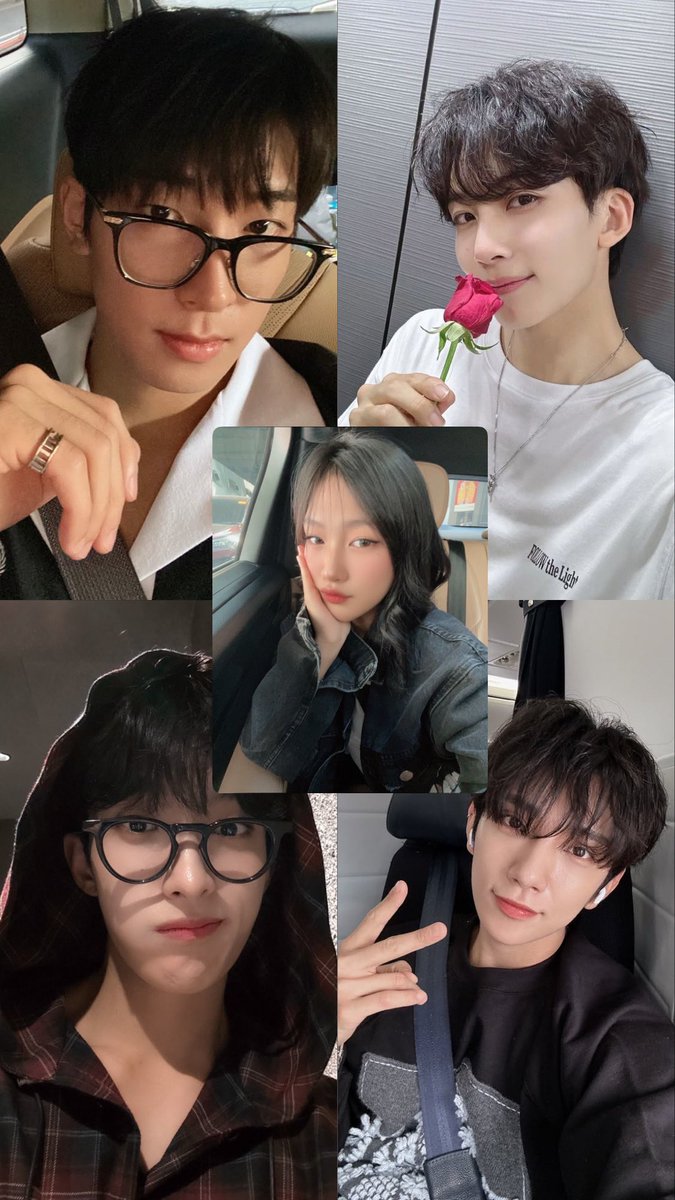 4 selcas of your biases and u in the middle and let people decide who suits ur vibe the most