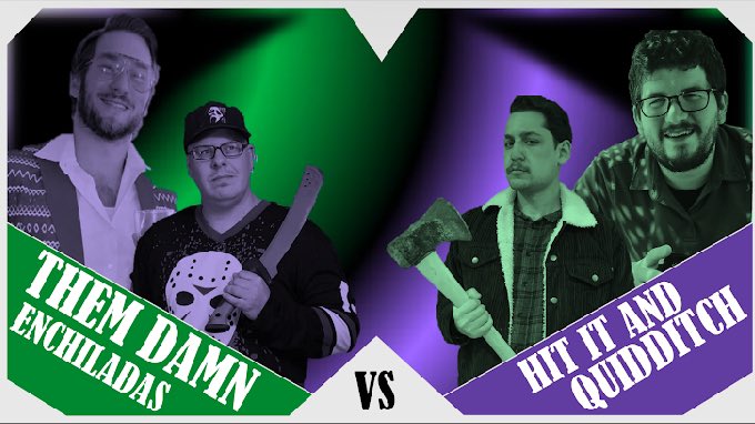 Two great team names. Four great guys. Hit It and Quidditch v Them Damn Enchiladas is out now in the latest fandom match!

youtu.be/NDxicklGyMs?si…