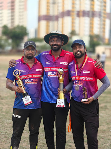 VZIndia's tweet photo. 🏏Stumps up &amp; Spirits high📷At the Corporate Champions Cup 2025 in Chennai, 2 teams from@VzIndia, won several awards in different categories. What a superb display of team spirit &amp; sportsmanship! Congratulations &amp; Kudos to all  #VTeamers #crickettournament #corporatechampionscup https://t.co/VetV6Ve1ht