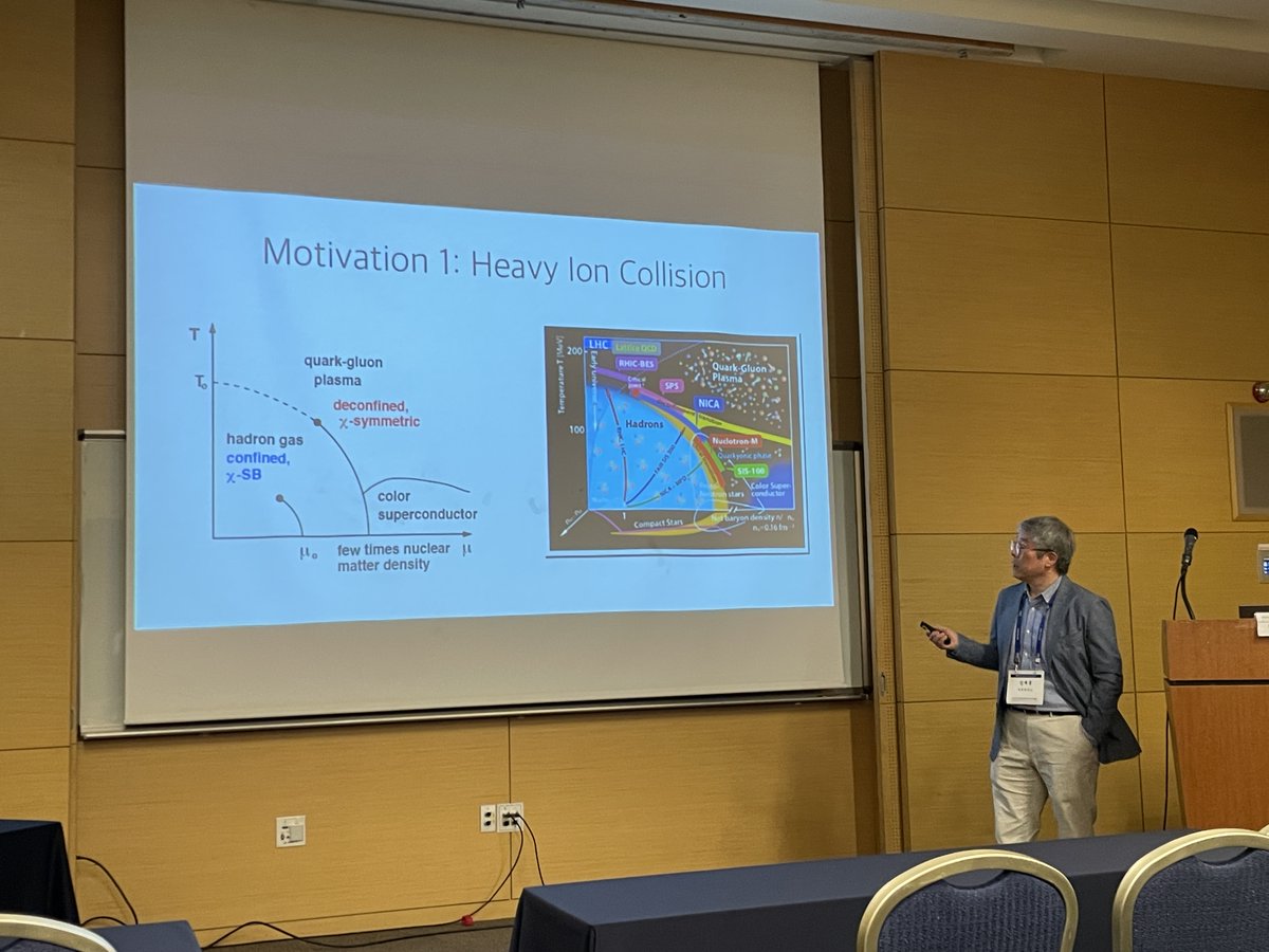 rothkopfAK's tweet photo. #LatticeQCD accesses the QCD phase diagram at increasing Baryon-antiBaryon asymmetries to explore the equation of state of nuclear matter relevant for neutron star mergers. Latest results using Taylor expansion from the #FASTSUM collaboration by S. Kim (#SejongU) at #KPSSpring25. https://t.co/YNv3tE4KZe