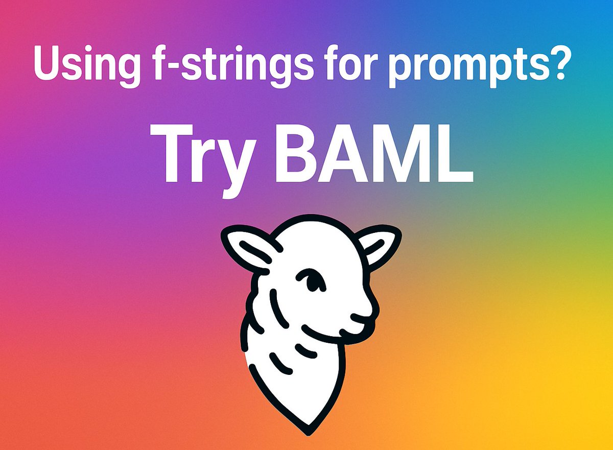 👩‍💻 Still writing LLM prompts with f-strings?

That might’ve worked early on — but today’s AI apps demand structure, speed &amp; observability.

BAML (created by @BoundaryML) is here to change the game.

🧵👇