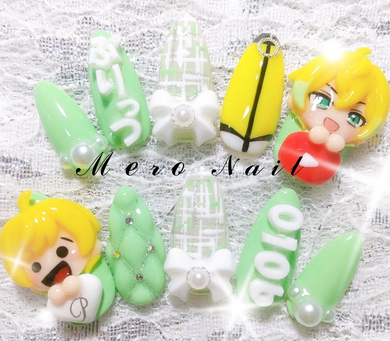 ❤︎ RRR❤︎プロフ必読❤︎送料込❤︎  3Dネイルパーツ オーダー オーダーネイルチップ販売❤︎Fhy_nails❤︎【推しネイル/3D