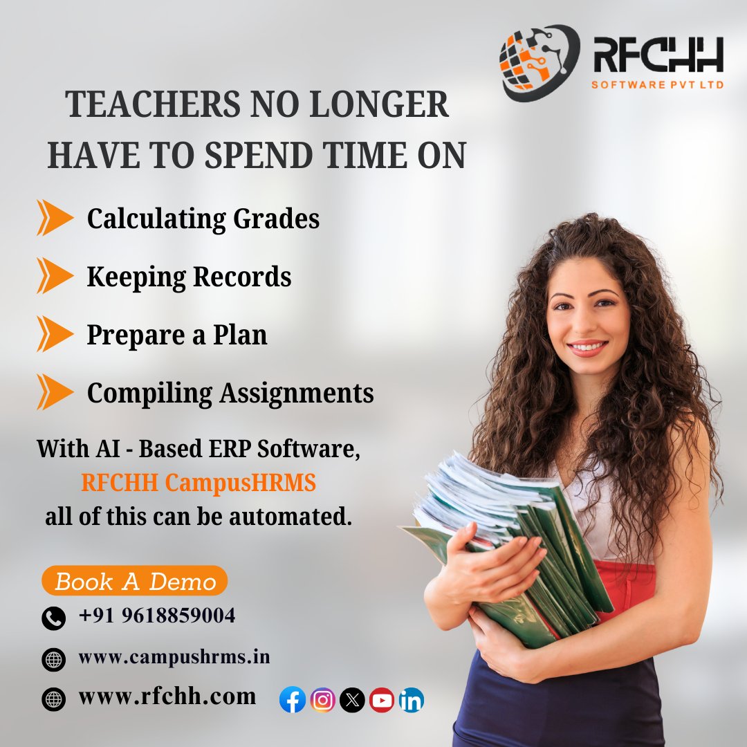 rfchhsoftware's tweet image. 🎓 Teachers, your time is valuable!
Stop spending hours on repetitive tasks like grading, planning, and record-keeping.

💼 Book a FREE Demo Today!
📞 +91 9618859004
🌐 rfchh.com | campushrms.in

#RFCHHSOFTWARE #RFCHHCampusHRMS #EdTech #TeacherLife