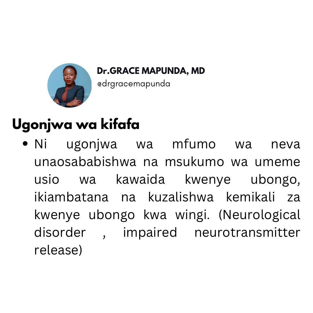 DrGraceMapunda's tweet photo. Swipe for more >>>> AFYA YA AKILI

Kumekuwa na maswali mengi juu ya magonjwa ya akili. 

Ni muhimu kufahamu  kuhusu AFYA YA AKILI na UGONJWA WA AKILI.

Karibu tuendelee kujifunza zaidi ili kuvunja unyanyapaa wa AFYA YA AKILI.

#afyayaakiliniafya
#sononakazini📚 https://t.co/I1CmBLJARN