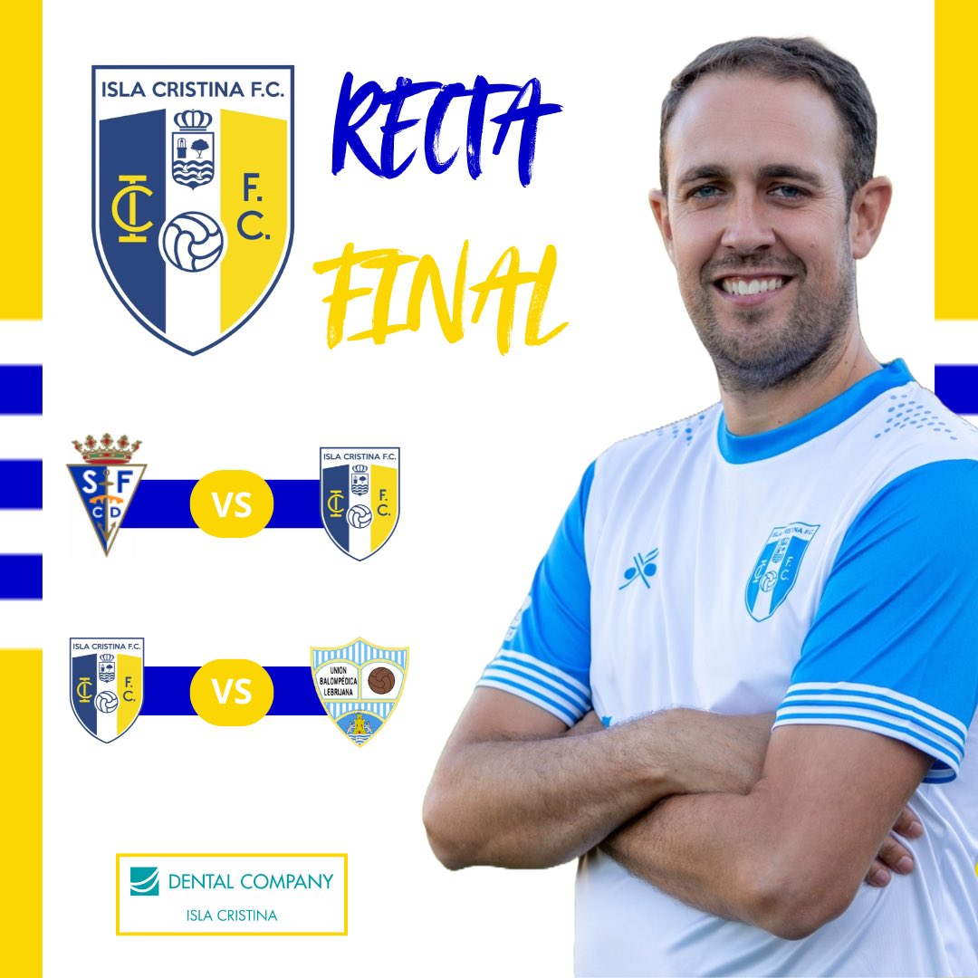 🗓️ RECTA FINAL en esta campaña desarrollada en División de Honor. Un tramo final de campeonato que presentan DOS FINALES para disputar y conseguir nuestro objetivo: LA PERMANENCIA.

🆚✈️ CD San Fernando “B”
🆚🏠 UD Lebrijana

🧠 Con la mente puesta en lo que viene.
#SiempreIsla💛