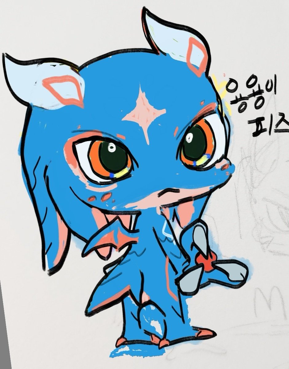 LOL 피즈낙서,  파랑 용 피즈
#Fizz  #League_of_Legends