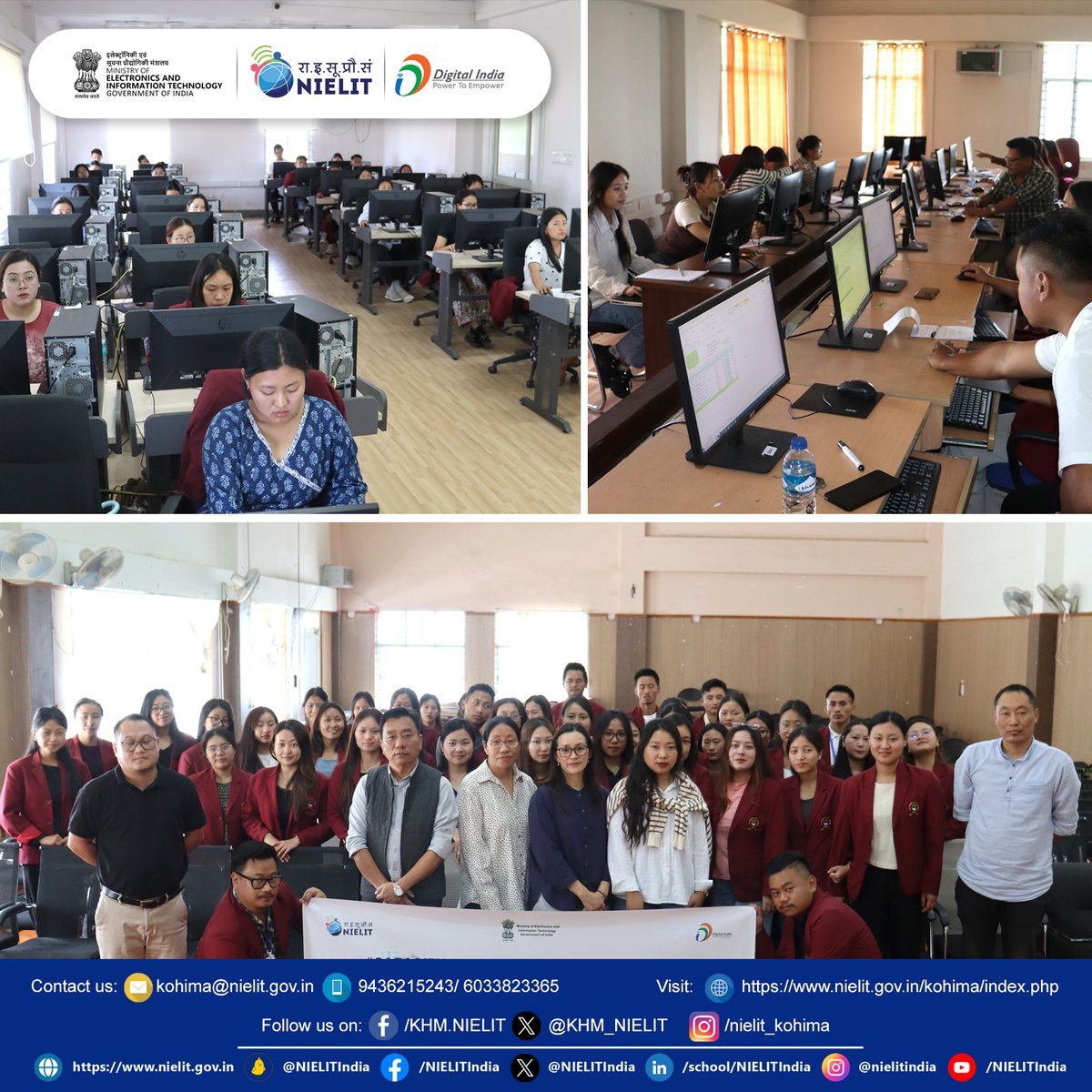 NIELIT Kohima (@khm_nielit) on Twitter photo Ongoing training at NIELIT Kohima for students from DIET Chiechama on the use of IECT technologies to enhance digital learning and teaching skills. ๐ป๐
#NIELITKohima #DigitalEducation #IECTTraining #EmpoweringEducators
<a href="/NIELITIndia/">NIELIT</a> <a href="/GoI_MeitY/">Ministry of Electronics & IT</a> <a href="/MyGovNagaland/">MyGov Nagaland</a> Ongoing training at NIELIT Kohima for students from DIET Chiechama on the use of IECT technologies to enhance digital learning and teaching skills. ๐ป๐
#NIELITKohima #DigitalEducation #IECTTraining #EmpoweringEducators
<a href="/NIELITIndia/">NIELIT</a> <a href="/GoI_MeitY/">Ministry of Electronics & IT</a> <a href="/MyGovNagaland/">MyGov Nagaland</a>