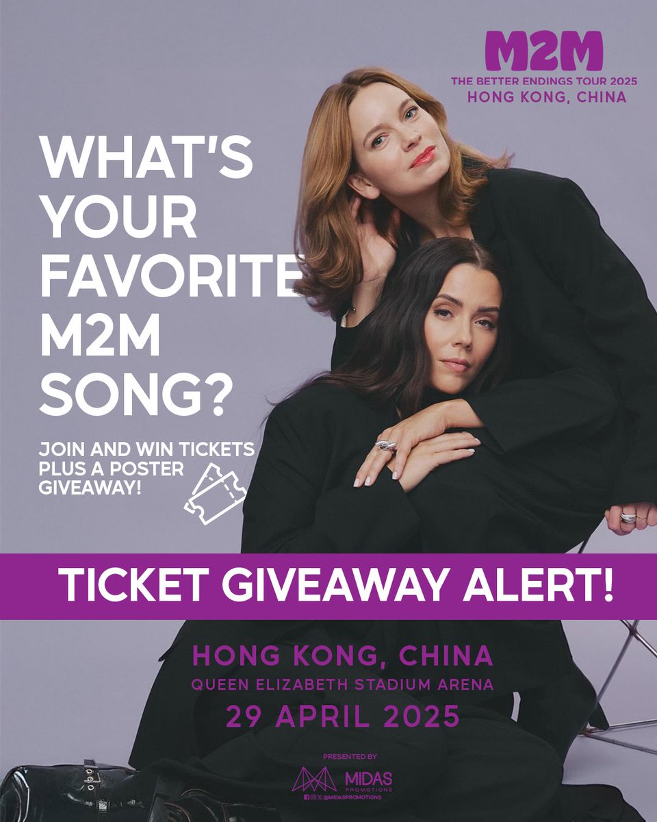 Midas Promotions (@midaspromotions) on Twitter photo What’s your favorite M2M song? 🎶 Comment below and tag the friend you’d bring to the concert!
Here’s how to join:
1. Follow <a href="/midaspromotions/">Midas Promotions</a> on Facebook, Instagram, and X.
2. Comment your favorite M2M song and tag a friend you want to watch the concert with.
3. Share this post What’s your favorite M2M song? 🎶 Comment below and tag the friend you’d bring to the concert!
Here’s how to join:
1. Follow <a href="/midaspromotions/">Midas Promotions</a> on Facebook, Instagram, and X.
2. Comment your favorite M2M song and tag a friend you want to watch the concert with.
3. Share this post