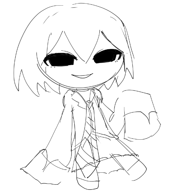 attempt at ougi chibi (i wish there were a plushie)