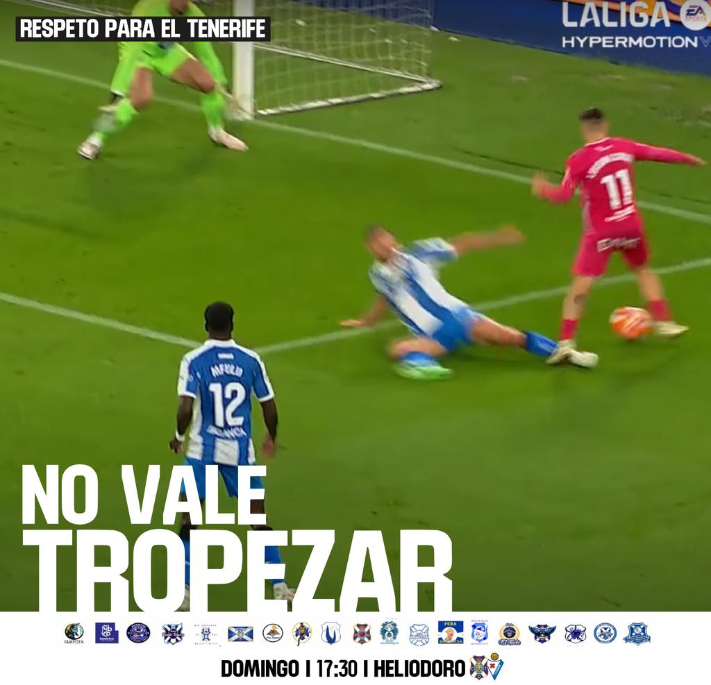 fpcdtenerife's tweet image. NO VALE "TROPEZAR"
Solo vale ganar este 📆 Domingo a las ⌚ 17:30 en el 📍Heliodoro Rodríguez López, para seguir creyendo.
🆚 SD Eibar
