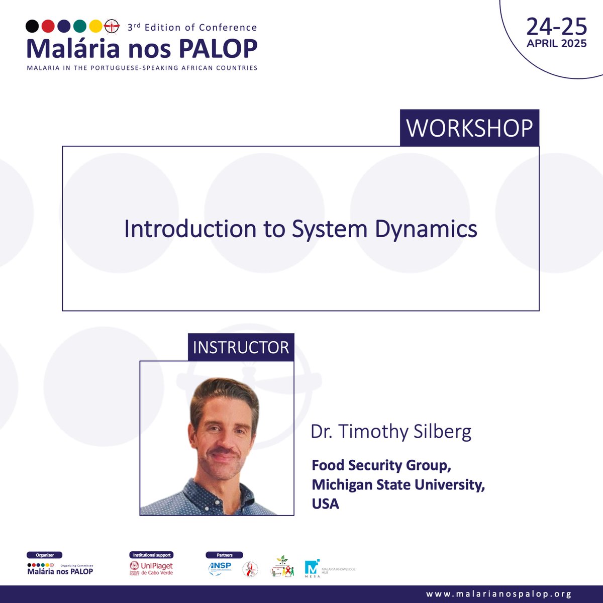 💻📊 Workshops on modelling vector-borne diseases at the 3rd Edition of the conference Malária nos PALOP! You’re still on time to register for the conference: malarianospalop.org #MalarianosPALOP #Malaria
