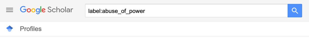 Researchers talking about abuse of power in society and hiding it in the Academia will destroy their legitimacy. The creation of the new label dedicated to "Abuse of Power" in Google Scholar will end with the complicity. It has been created just now (April 24th, 2025, 13h CEST).