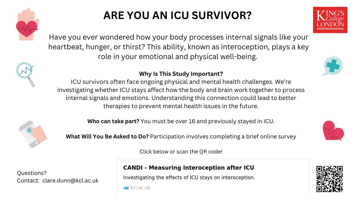 An opportunity for ICU survivors to take part in this interesting study: