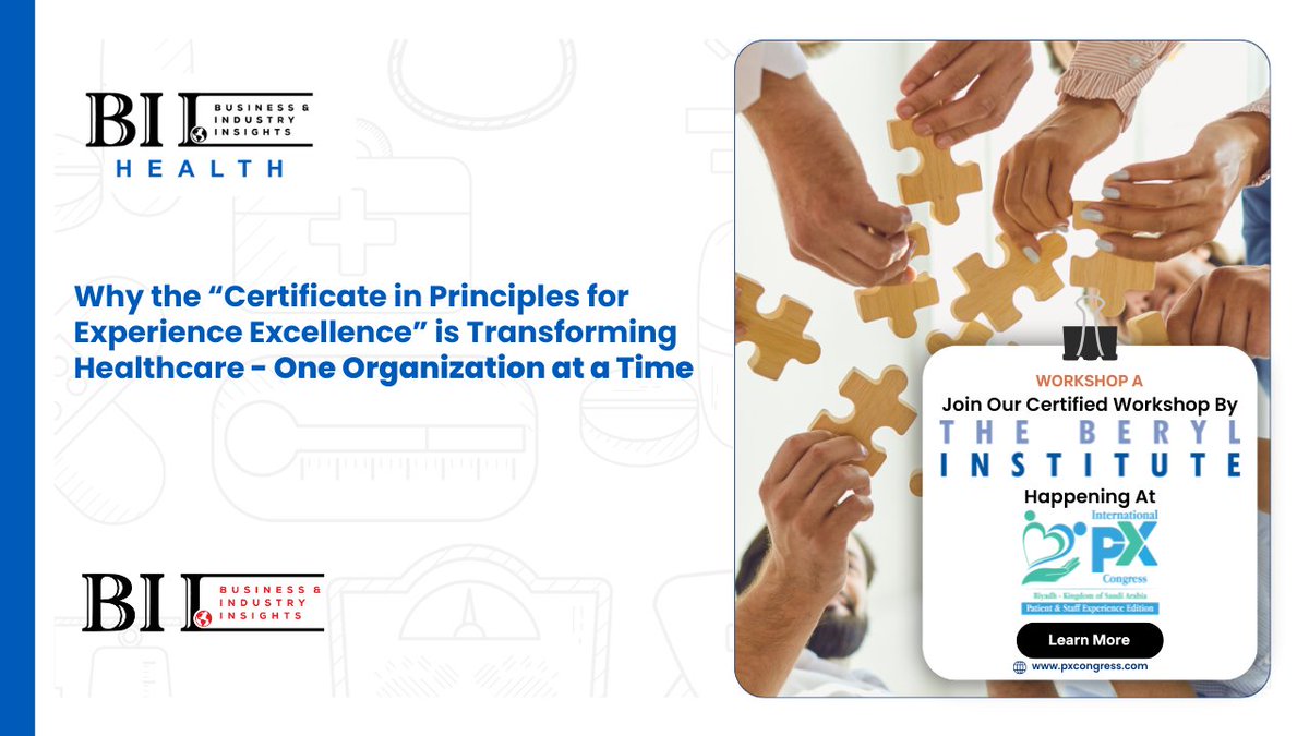 BII (@biiworld) on Twitter photo 🚨 Experience isn’t a department—it’s a strategy.
Discover how leading #healthcare organizations are transforming care delivery with the Certificate in Principles for Experience Excellence by <a href="/BerylInstitute/">The Beryl Institute</a> .
👉 Read the full article: linkedin.com/pulse/why-cert… 🚨 Experience isn’t a department—it’s a strategy.
Discover how leading #healthcare organizations are transforming care delivery with the Certificate in Principles for Experience Excellence by <a href="/BerylInstitute/">The Beryl Institute</a> .
👉 Read the full article: linkedin.com/pulse/why-cert…