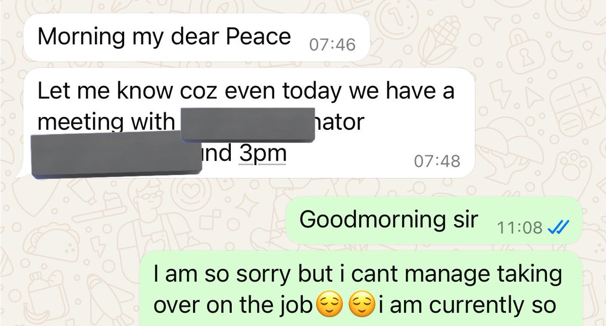 KomugishaPeace's tweet photo. Yesterday I was connected to a big person who was supposed to give me a job, so when I tapped to ask him when I was going for the interview this is what he said😭😭😭💔💔Am so disappointed becoz the one who connected assured it was a big opportunity for me🥹 https://t.co/jr5ROSbyLH