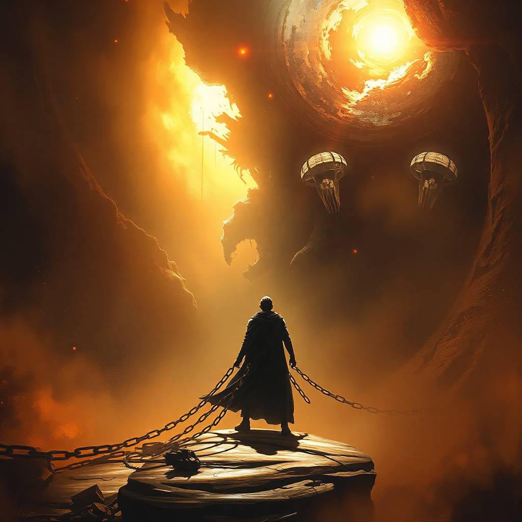 Fetters of iron are not as strong as fetters of the mind
The demons of doubt and fear do truly bind
The strength of others does not match my inner sin
The struggle of life that overpowers within
The gifts of life should flourish around
Yet not so free when so easily bound