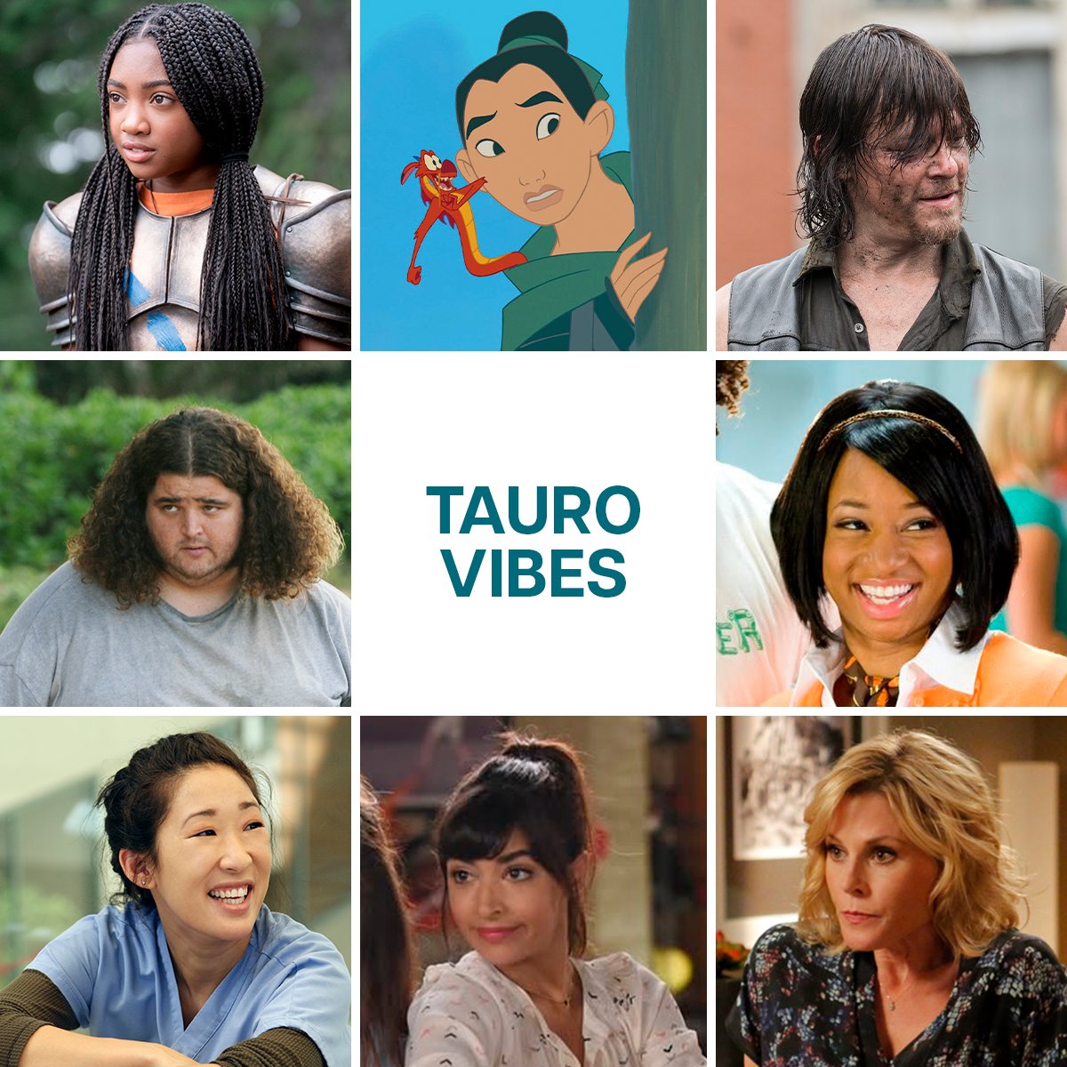 DisneyPlusES's tweet photo. Cabezotas, protectores, intensos y sensibles, pero sin ellos no sería lo mismo. ♉
#PercyJacksonYLosDiosesDelOlimpo #Mulan #TheWlakingDead #Perdidos #HighSchoolMusical3 #AnatomíaDeGrey #NewGirl #ModernFamily https://t.co/oVTrt1El0h