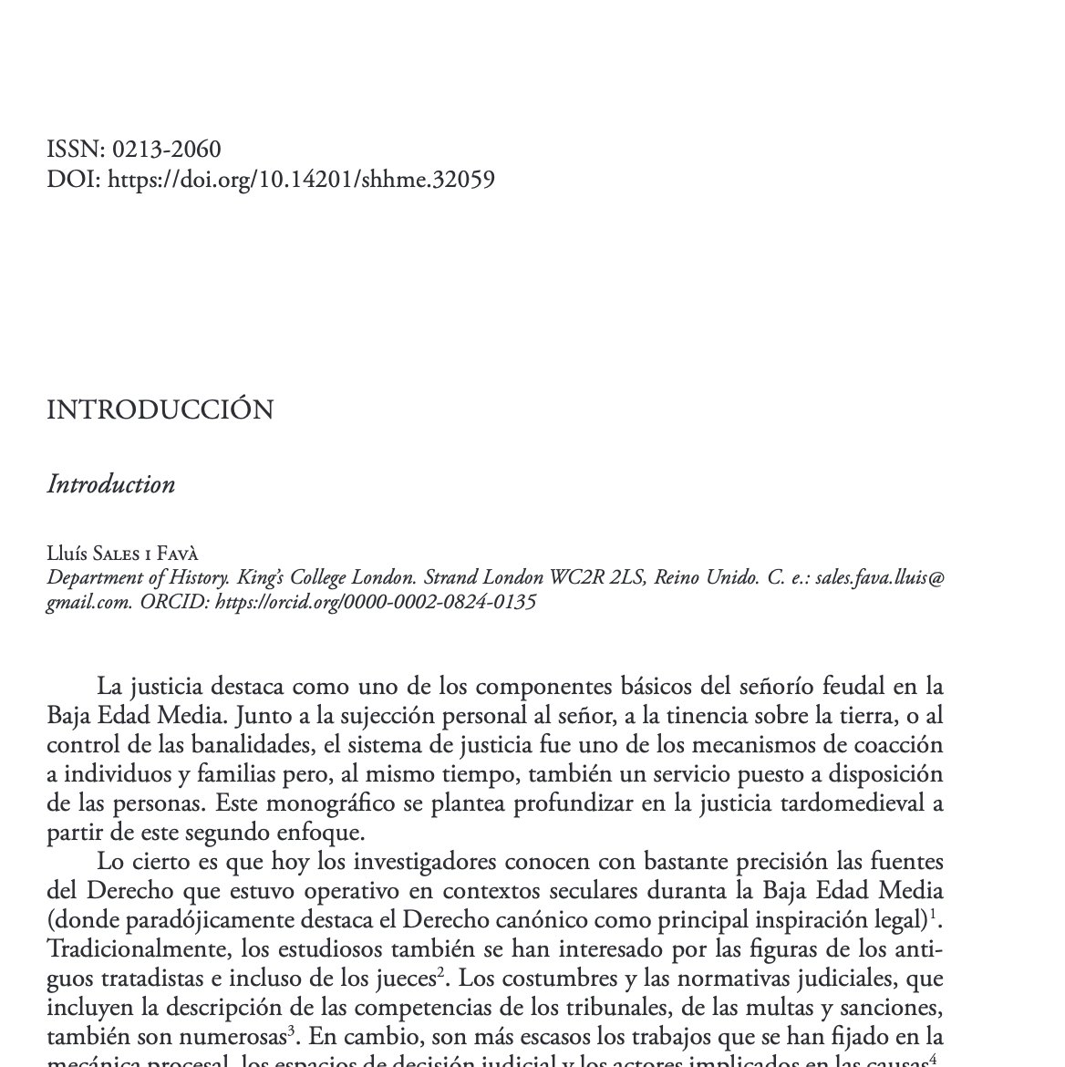 Recent sortit del forn "Studia Historica. Historia Medieval", revista de la @USal. Hi he coordinat un monogràfic sobre justícia i classes populars en temps medievals. Amb aportacions d'alguns dels majors especialistes en la matèria. Content per la feina!

revistas.usal.es/uno/index.php/…