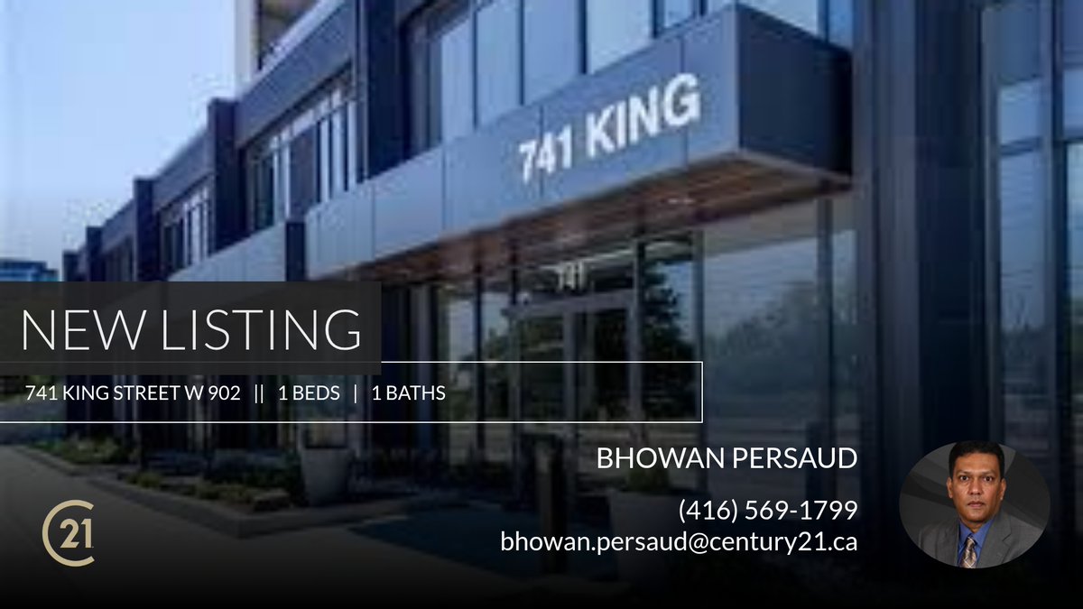 bhowan1's tweet photo. 📍 New Listing 📍 Take a look at this fantastic new property that just hit the market located at 741 King Street W 902 in Kitchener. Reach out here or at (416) 569-1799 for more information

Bhowan Persaud
416-569-1799
bhow_1@yahoo.ca https://t.co/wfFgYlz6gE https://t.co/kufrd7sihV