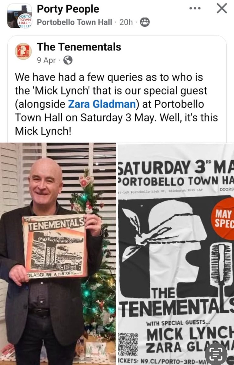 Unusual one this .. I’ve just been asked to help advertise an event this Sat at Porty Town Hall. A Glasgow comedian Zara Gladman is performing and ex General Secretary Mick Lynch has a slot before Zara. Branch had no knowledge of this so so plz see poster for details. <a href="/RMTunion/">RMT</a>