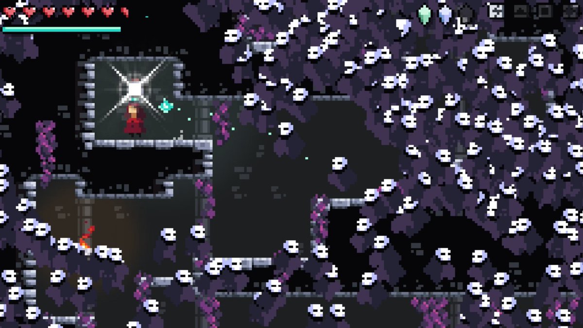 Shout-out to this shot, because I think it's neat 😌

#indiegame #pixelart #metrodivania #GodotEngine #platformer