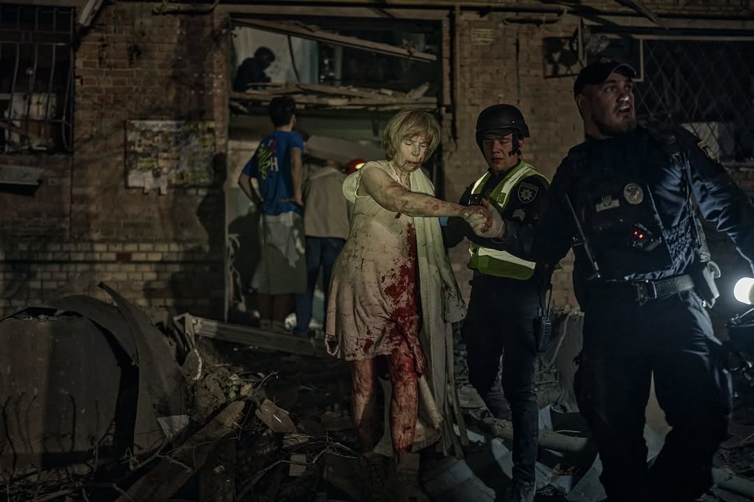 Shocking and heartbreaking images show the aftermath of last night's Russian attack on Kyiv.

Entire families were wiped out, including two children from the same family. 

Viewer discretion is advised.