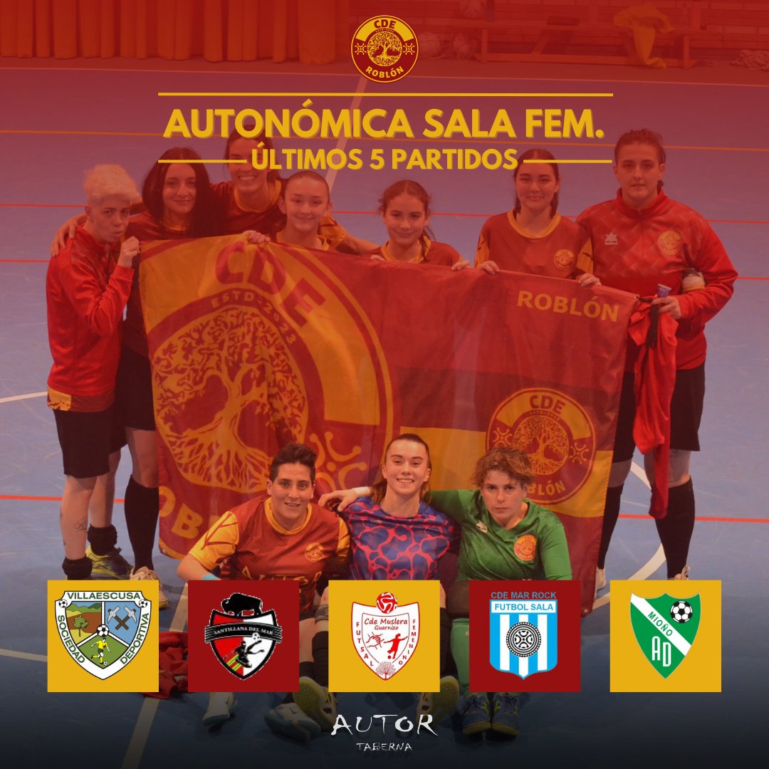 CDE Roblón (@cderoblon) on Twitter photo ✨ Nuestras chicas del Sala Femenino están haciendo una temporada fantástica y siguen peleando por el tercer puesto que les podría dar opciones de disputar la fase de ascenso a 2ª División.
🚍 Villaescusa
🏠 Santillana
🚍 Muslera C
🏠 <a href="/Mar_Rock_futsal/">Mar Rock Futsal</a>
🚍 Mioño C
🧡 Aupa Roblón ✨ Nuestras chicas del Sala Femenino están haciendo una temporada fantástica y siguen peleando por el tercer puesto que les podría dar opciones de disputar la fase de ascenso a 2ª División.
🚍 Villaescusa
🏠 Santillana
🚍 Muslera C
🏠 <a href="/Mar_Rock_futsal/">Mar Rock Futsal</a>
🚍 Mioño C
🧡 Aupa Roblón