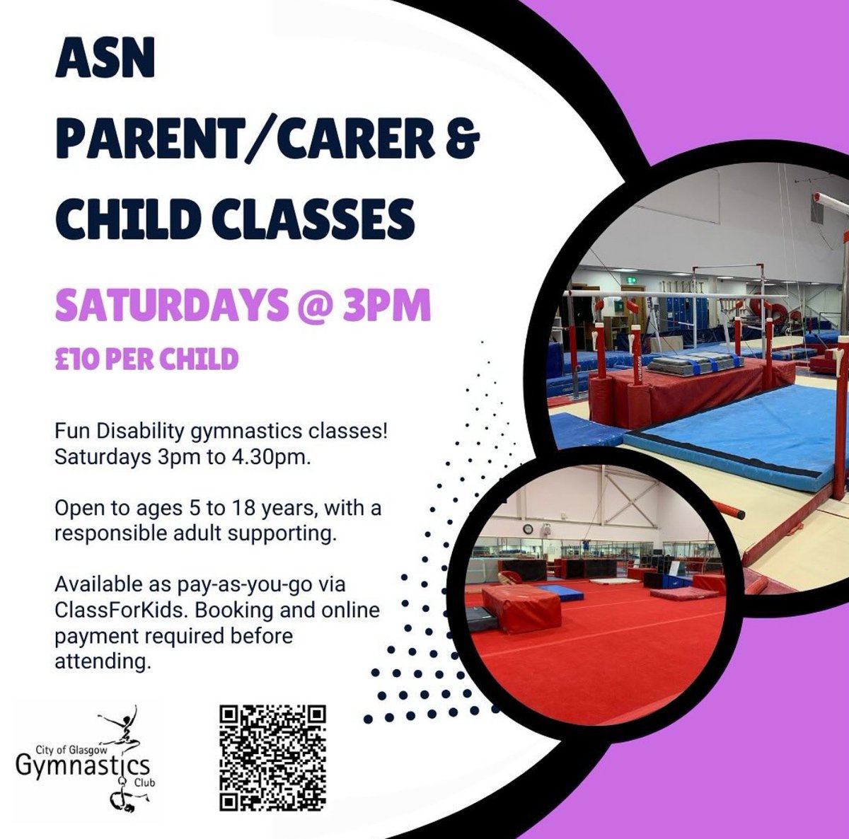 Alison Murray (@asgcleveden) on Twitter photo New parent/carer and child ASN gymnastics class at Bellahouston Sports Centre. No wait list pay as you go. Sign up via QR code. <a href="/KelbournePark/">Kelbourne Park Primary School and Nursery</a> <a href="/HighparkPS/">Highpark Primary & LCR</a> <a href="/ASNReformScot/">ASN Reform Scotland</a> New parent/carer and child ASN gymnastics class at Bellahouston Sports Centre. No wait list pay as you go. Sign up via QR code. <a href="/KelbournePark/">Kelbourne Park Primary School and Nursery</a> <a href="/HighparkPS/">Highpark Primary & LCR</a> <a href="/ASNReformScot/">ASN Reform Scotland</a>