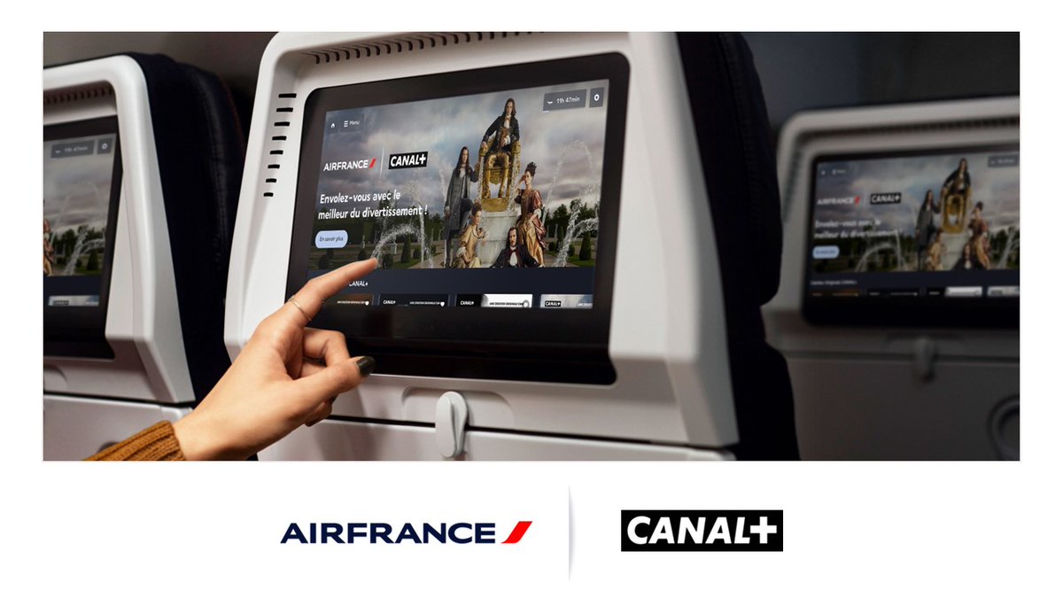 Air France Newsroom (@afnewsroom) on Twitter photo Partenaires du festival <a href="/CANNESERIES/">CANNESERIES</a> s’ouvrant aujourd'hui, #AirFrance et <a href="/canalplus/">CANAL+</a> dévoilent une collaboration inédite.
Dès le 1er mai 2025, la compagnie proposera à ses clients sur ses vols long-courriers un accès à une sélection de programmes CANAL+. corporate.airfrance.com/fr/actualites/… Partenaires du festival <a href="/CANNESERIES/">CANNESERIES</a> s’ouvrant aujourd'hui, #AirFrance et <a href="/canalplus/">CANAL+</a> dévoilent une collaboration inédite.
Dès le 1er mai 2025, la compagnie proposera à ses clients sur ses vols long-courriers un accès à une sélection de programmes CANAL+. corporate.airfrance.com/fr/actualites/…