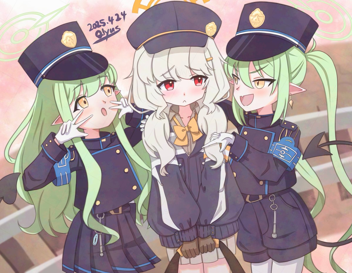 いい三人だった
#ブルアカ #BlueArchive #イラスト