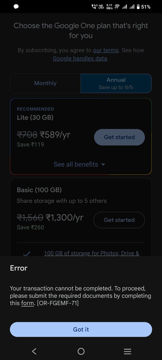 Core_hacking's tweet image. Does anyone know how to solve this problem 

This Google payment issue FGEMF-71

Google support suck it&apos;s been more then 30 days.
#googleplay #googlepayment #google #playstore
