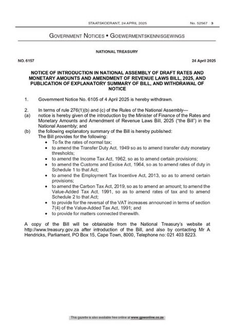 Breaking: Minister of Finance officially gazettes the VAT reversal.