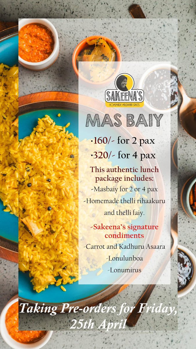 Taking pre-orders for tomorrow.
Contact : 7862589