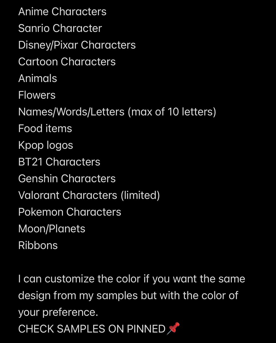 Wts Lfb 

Fuse bead / Hama beads Keychain

Dm for price!
-All the product in sample (check pinned) is available

Price Range 30-100+ (depends on size&amp;design)
-can make and ship agad

-open for bulk order (w disc) 
-designs/characters i can do (check 4th pic)

MOP-Gcash
MOD-J&amp;T