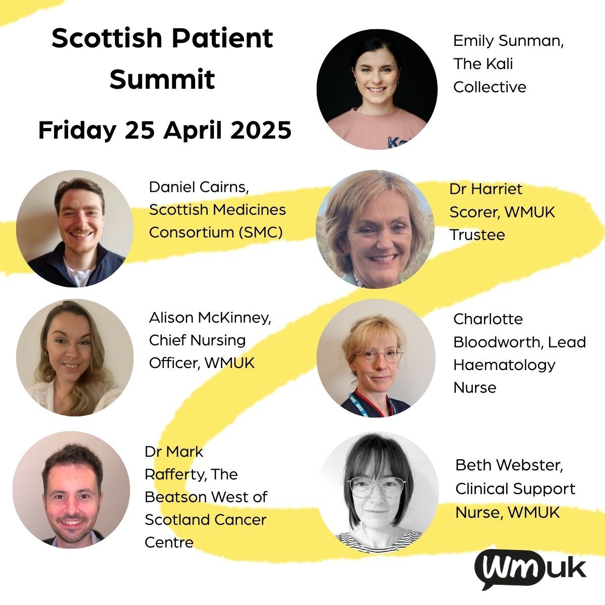 One more sleep! Tomorrow we'll be in Glasgow for our Scottish Patient Summit. 

Here's a sneak peek at the WM experts we'll be spending the day with. 

Don't forget, we'll be across the UK later this year:

Check out all the details online wmuk.org.uk/giving-you-sup…