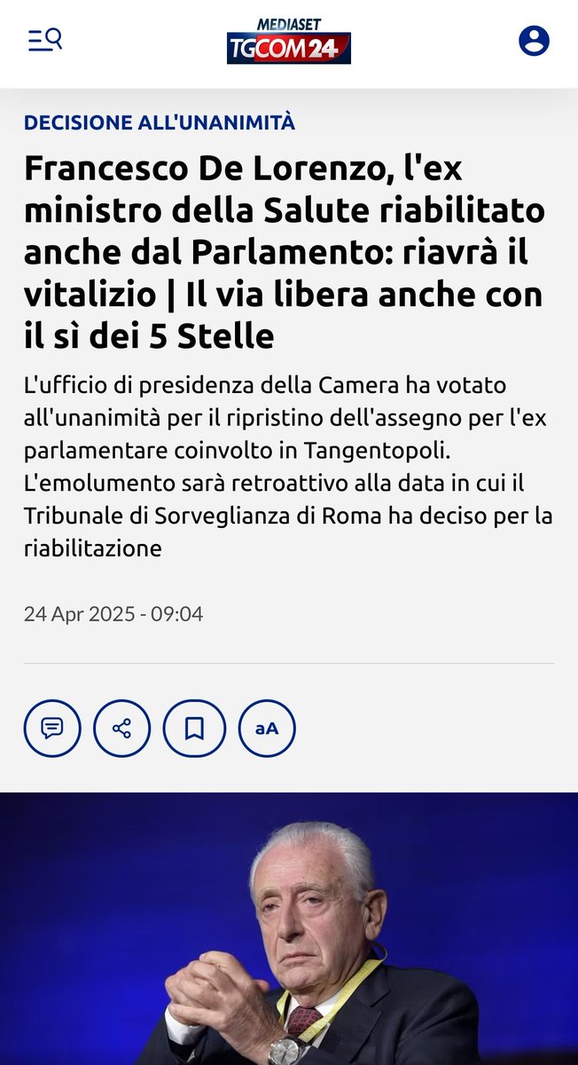 I nostri figli, nati prima del DL Lorenzin, erano obbligati alla vaccinazione anti-Epatite B grazie ad una tangente presa da De Lorenzo da parte di Glaxo, produttrice dell'unico vaccino in commercio ai tempi.

P.s. Anche il Green Pass fu votato all'unanimità.

Corvelva Staff