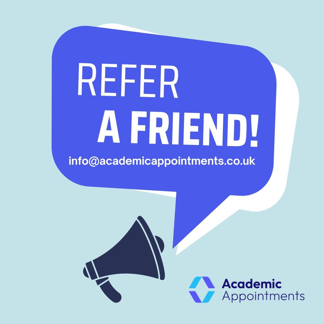 Academic Appointments Ltd (@academicappts) on Twitter photo Do you know someone looking to career change into education? Or perhaps someone who is thinking of a change in setting? Get them to send over their CV to nicola@academicappointments.co.uk
#referafriend Do you know someone looking to career change into education? Or perhaps someone who is thinking of a change in setting? Get them to send over their CV to nicola@academicappointments.co.uk
#referafriend