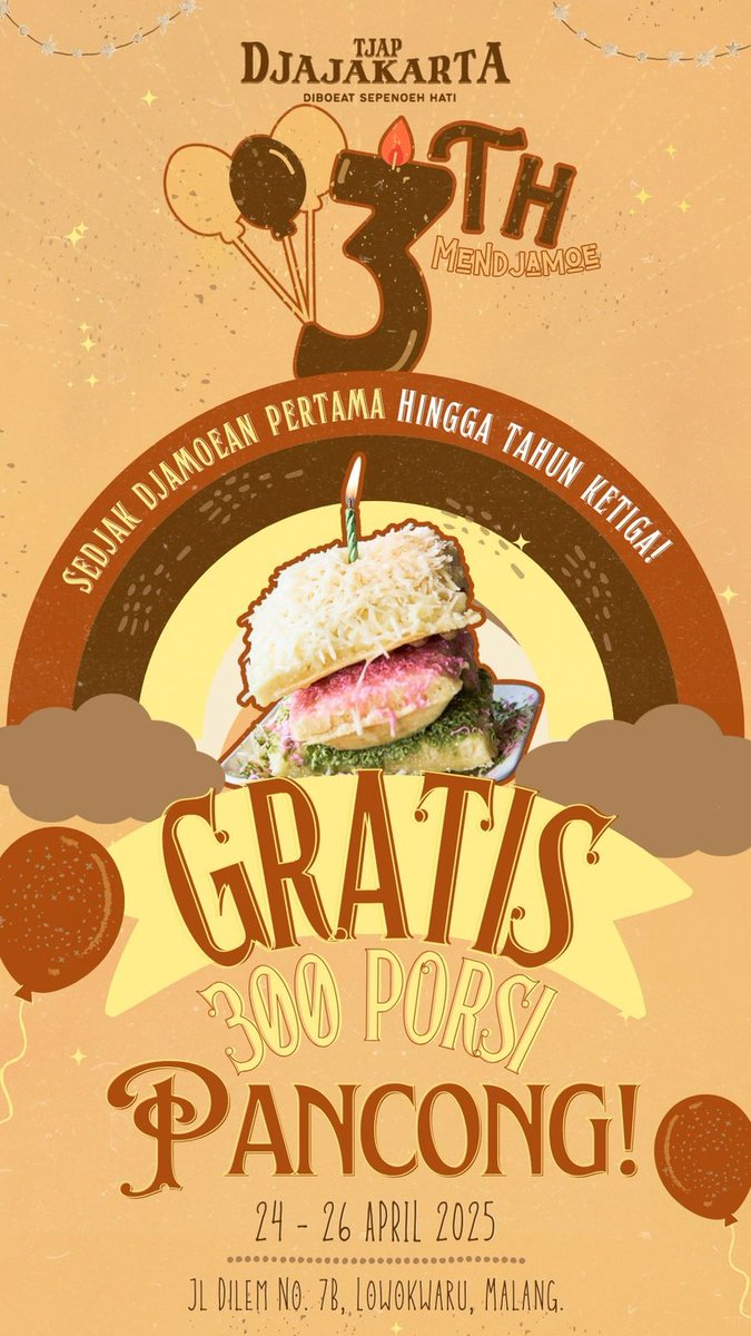 tjap_djajakarta's tweet photo. Gratisss pancongnya kakak, dari tanggal 24-26 ajaah!!! https://t.co/kLPWd2umEQ