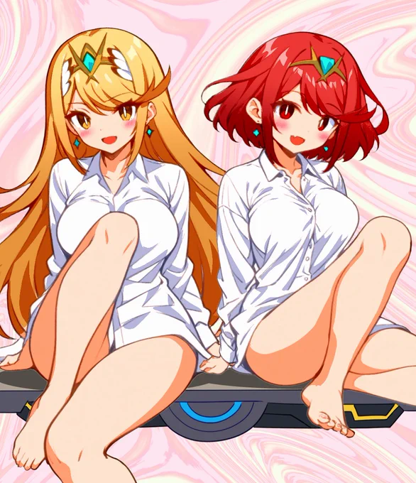 彼シャツ ホムヒカ #ゼノブレイド2 