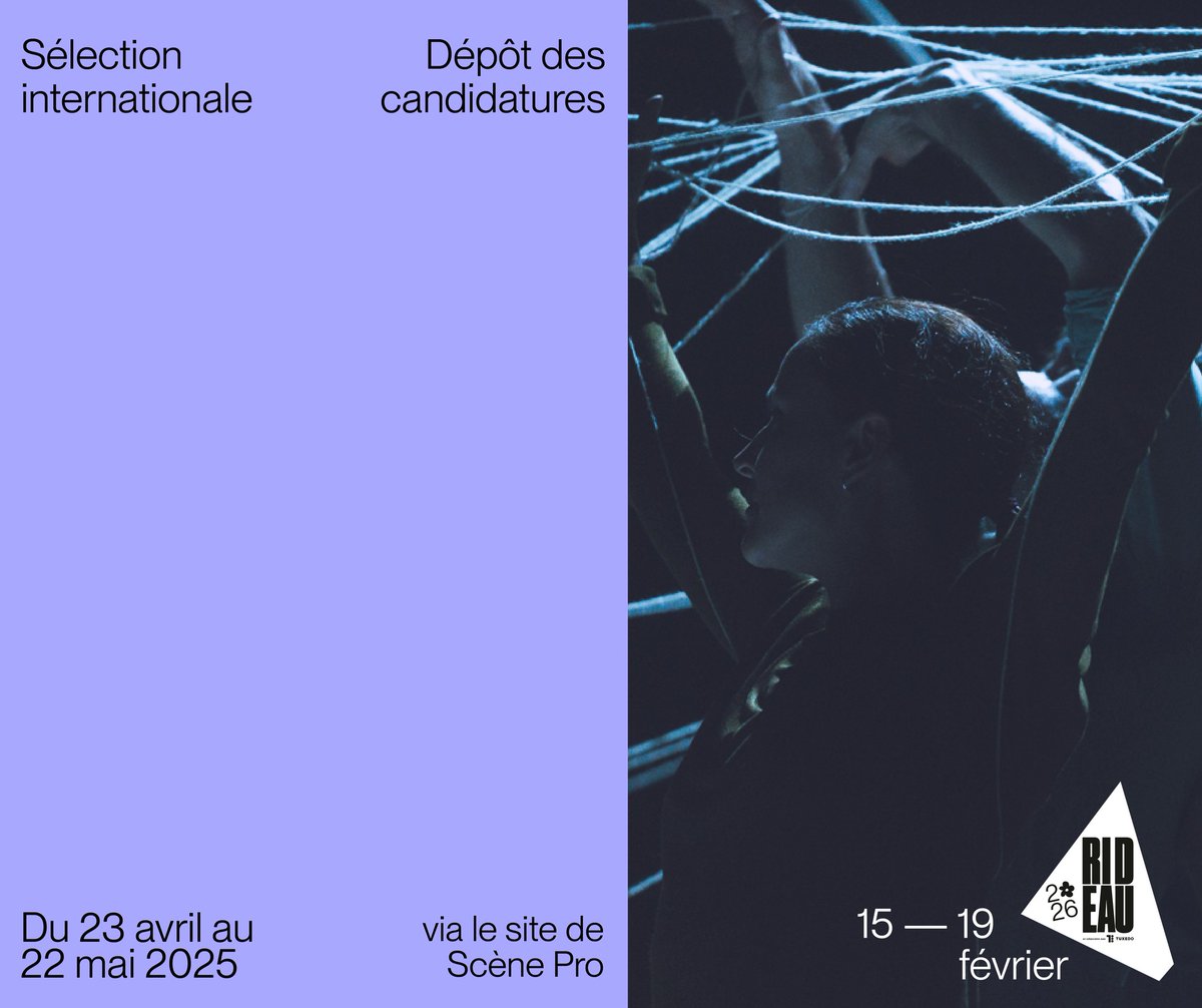 🌍 Vous êtes un·e artiste professionnel·le ?
Participez à RIDEAU 2026 et exposez votre talent au Québec. 
Soumettez votre candidature avant le 22 mai.
👉evenementrideau.ca/depotselection…

#RIDEAU2026 #Arts #Culture #Opportunité #Canada #Quebec #wallonie #bruxelles #FWB