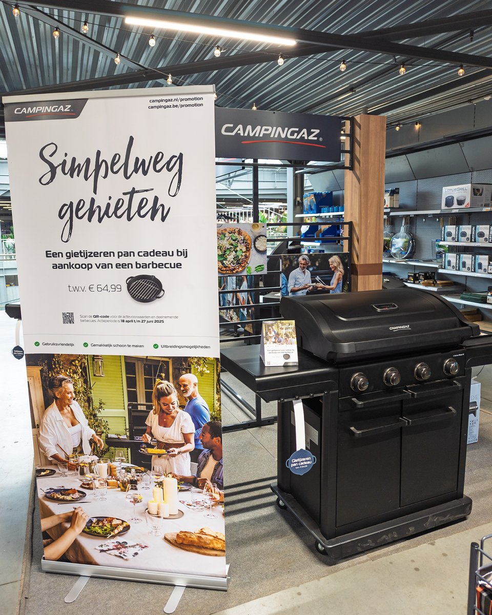 pelckmans's tweet photo. Het barbecueseizoen wordt nu nog lekkerder! Bij aankoop van één van deelnemende Campingaz barbecues nu een gratis gietijzeren pan t.w.v. € 64,99*
*Actie onder voorwaarden, zie https://t.co/LXGsojuBIg https://t.co/LwErcijiBQ