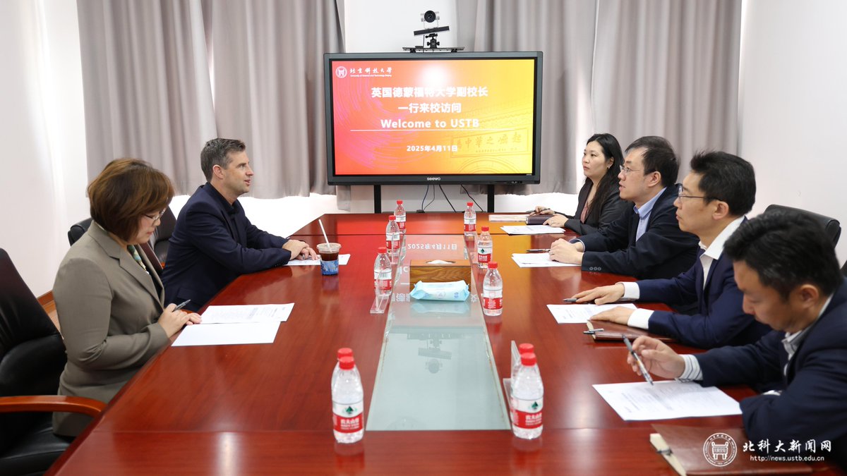 University of Science and Technology Beijing (@ustb1952) on Twitter photo 🌍 UK & USTB Unite!
Deputy Vice-Chancellor Simon Bradbury from <a href="/dmuleicester/">dmuleicester</a> visited USTB to deepen ties in:
🔬 Joint research clusters
🎓 Dual-degree pathways
🌐 Faculty mobility programs
#USTBGlobal #UKChinaCollab #HigherEdBridge 🌍 UK & USTB Unite!
Deputy Vice-Chancellor Simon Bradbury from <a href="/dmuleicester/">dmuleicester</a> visited USTB to deepen ties in:
🔬 Joint research clusters
🎓 Dual-degree pathways
🌐 Faculty mobility programs
#USTBGlobal #UKChinaCollab #HigherEdBridge