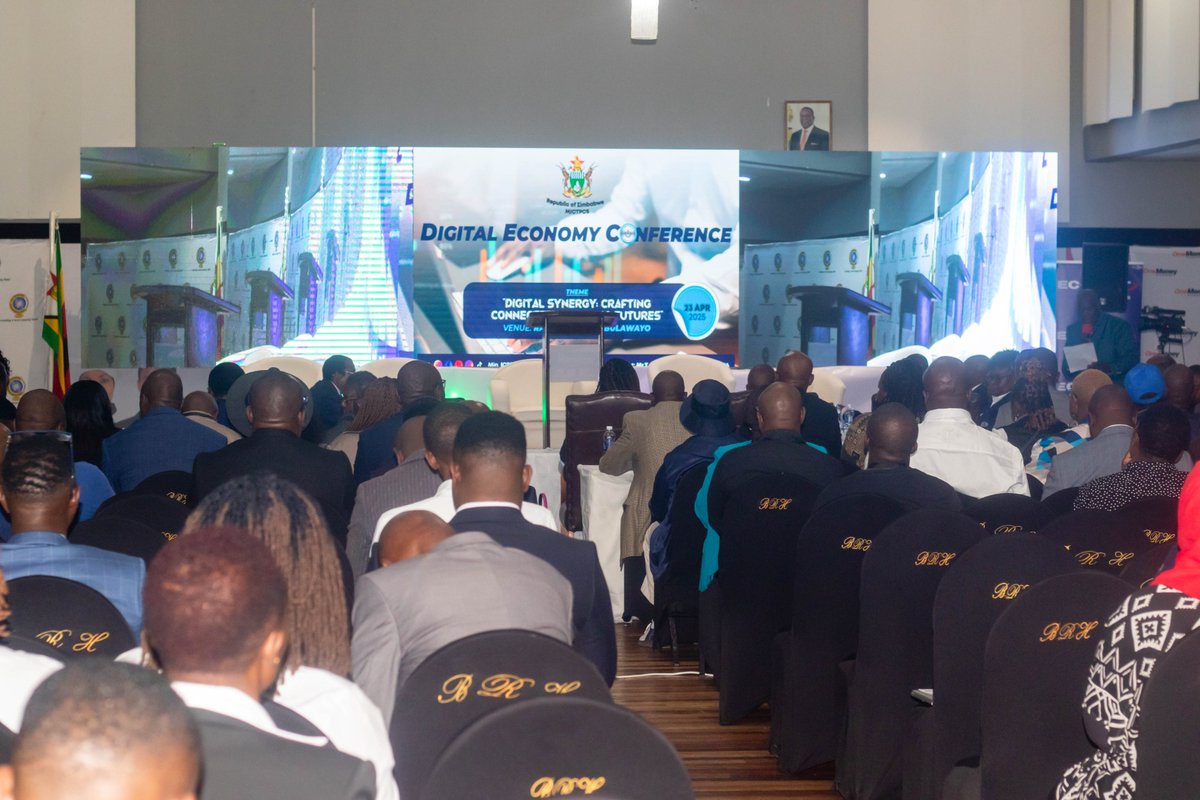 MICTPCS_ZW's tweet photo. At the #DigitalEconomyConference, Hon. Mavetera reiterated that AI is the engine powering Zimbabwe’s future. Her remarks spotlighted sectors such as agriculture, finance, healthcare, and mining as sectors that can increase productivity by embracing AI.
The Hon Minister outlined several challenges that are hindering the growth of the digital economy in Zimbabwe. These include regulation and ethical issues as well as funding gaps.
The Hon. Minister outlined an ambitious 5-point strategy to support the digital economy. These strategies are setting up an AI task force, upskilling the workforce, providing support for startups, building AI infrastructure, and promoting ethical AI governance.