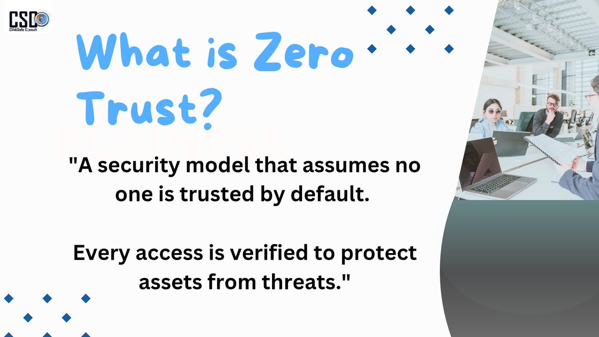 Always remember: trust no one, no process, and no system blindly.
 
Authenticate users with Multi-Factor Authentication (MFA), and validate devices using digital certificates—based on the sensitivity level of the resources they intend to access.

#CyberSecurity #Clicksafe